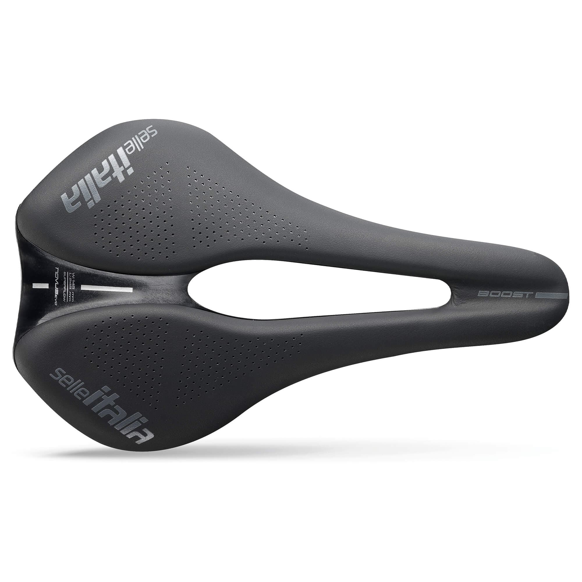 Selle Italia Max Novus Evo Boost Ti316 Superflow Saddle: Black/Black L3