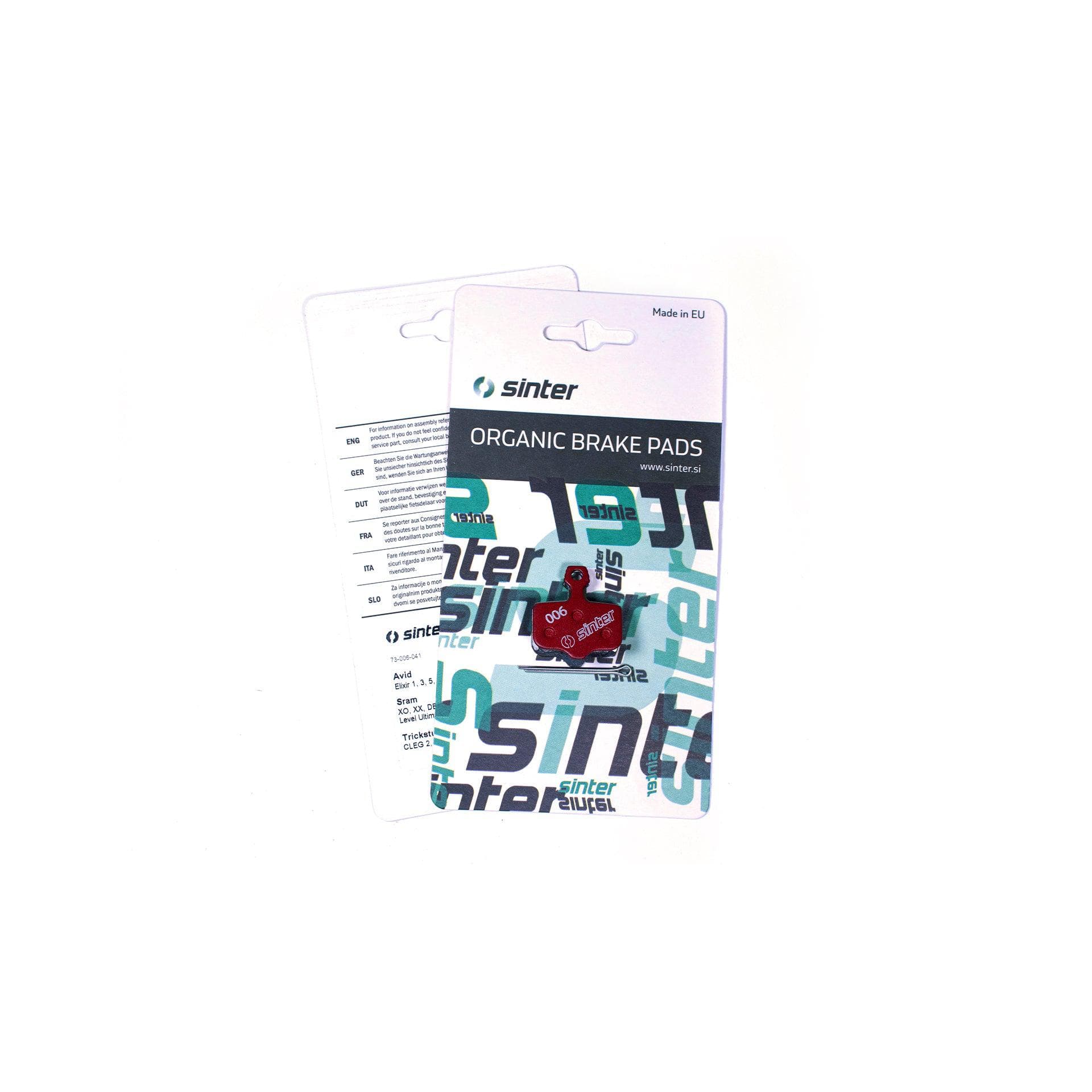 Sinter Disc Brake Pads - 006 Avid S514 - Single Pair Blister Pack: Red