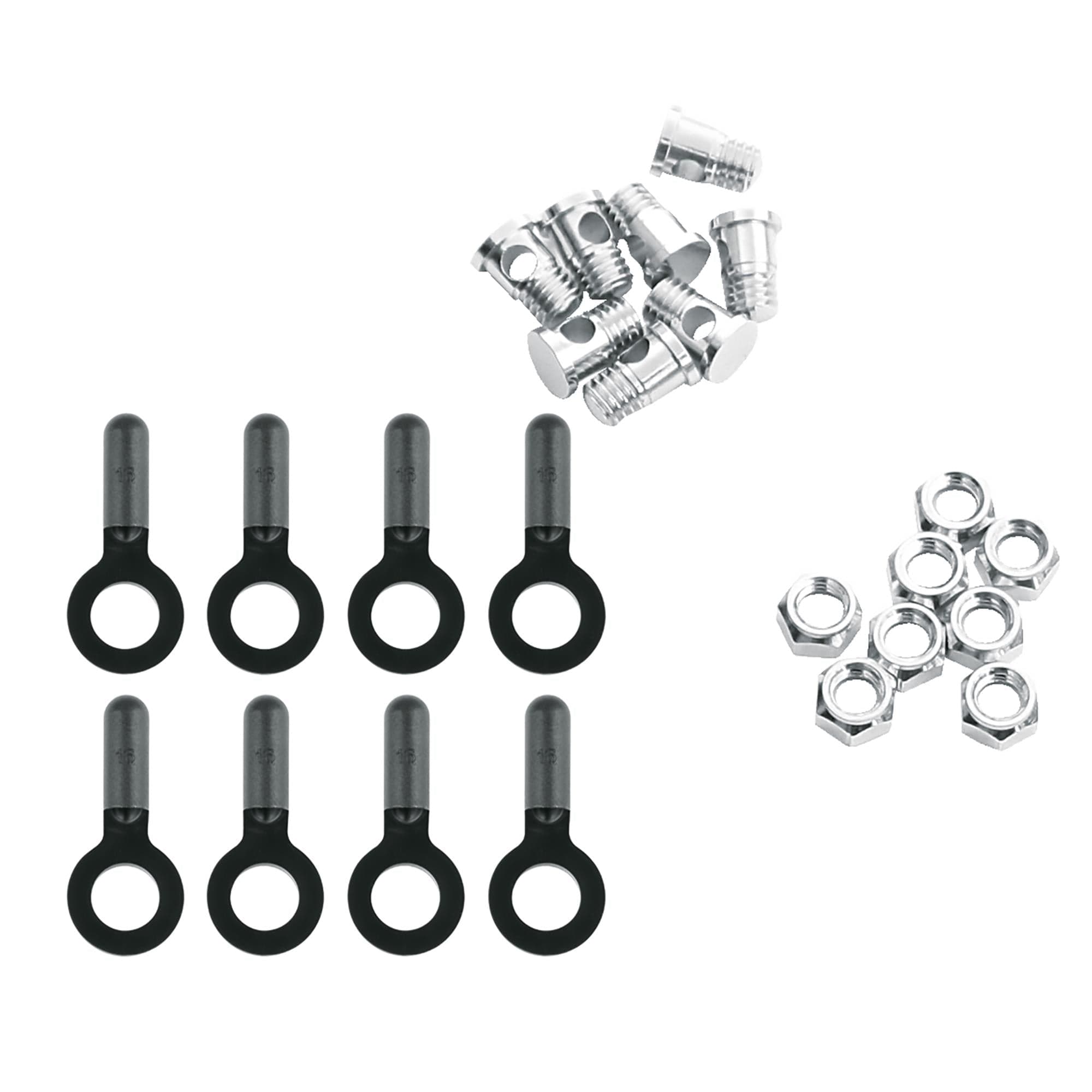SKS Set Of Bolts/Nuts/End Caps For Chromoplastics/Bluemels/Longboards: