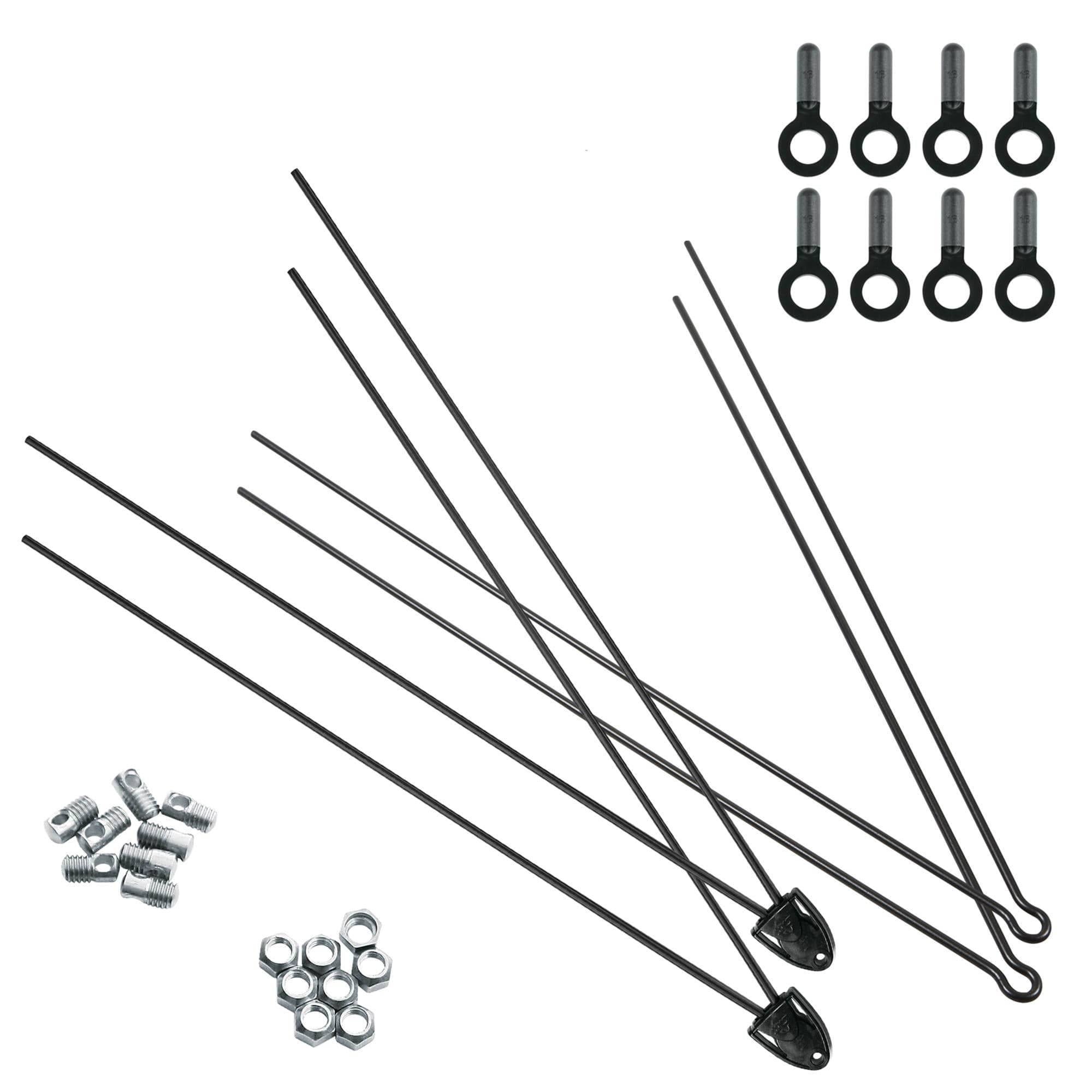 SKS Bluemels Kit, 4 V-Stays With 2 Secu-Clips And 8 Bolts/Nuts/End Caps: