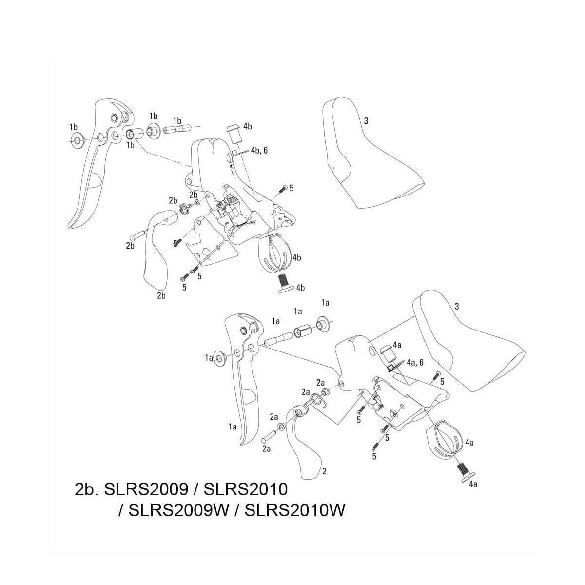 Sram Spare - Shifter Lever Assembly Kit 2009-2011 Apex/Rival, Left:
