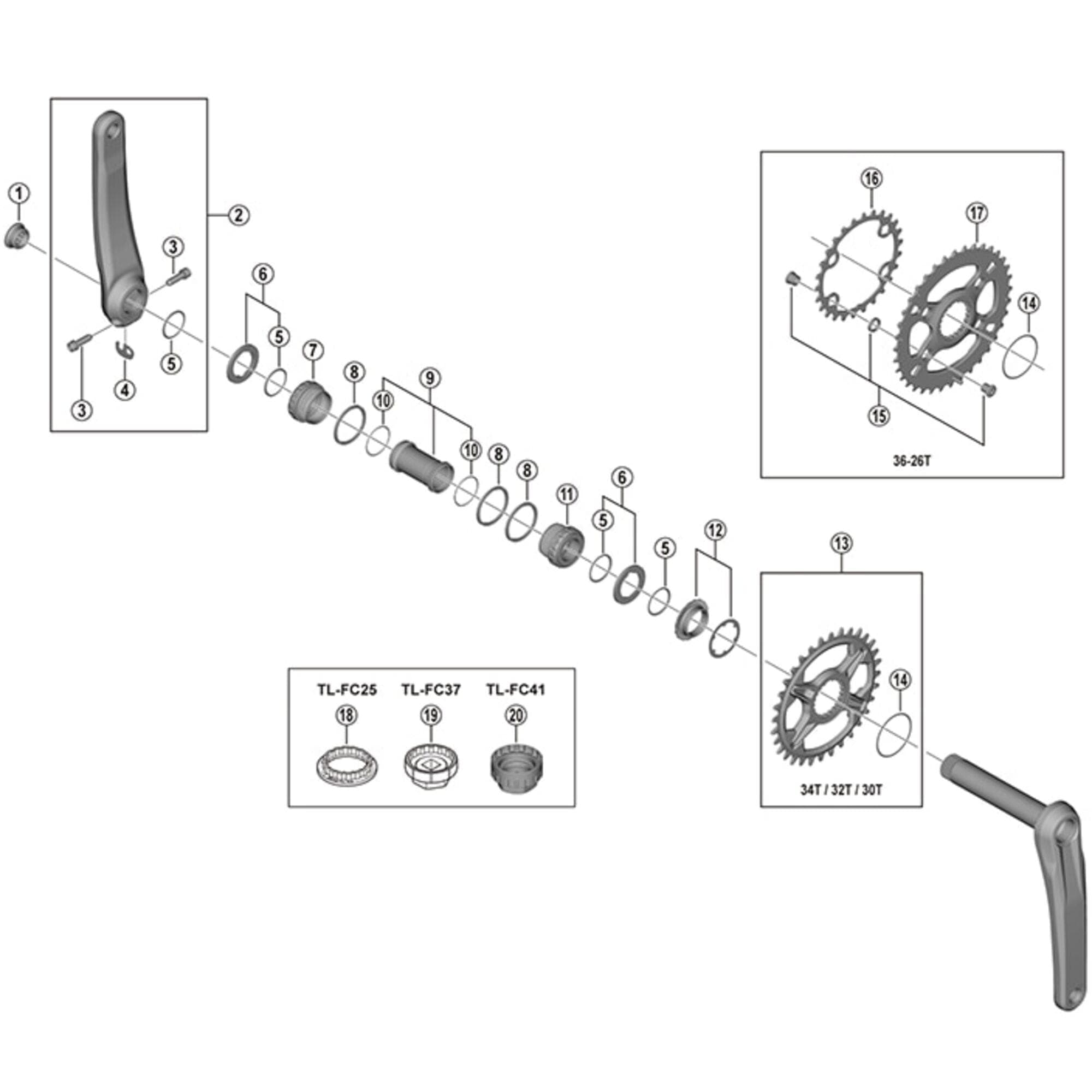 Shimano SLX SM-CRM75 Single chainring for SLX M7100 / M7130; 32T