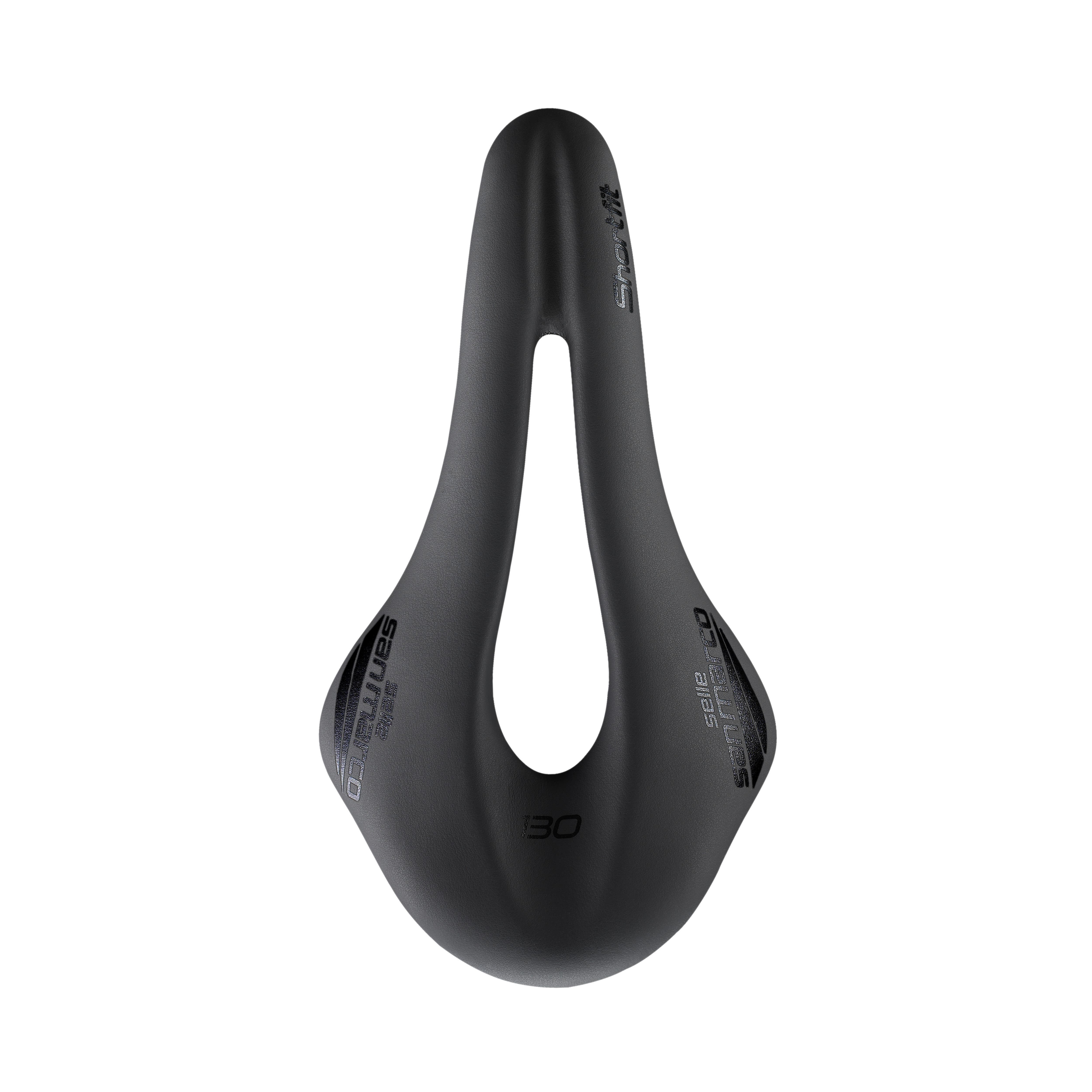 Selle San Marco Shortfit 130 Dynamic Saddle: BLACK/BLACK S3