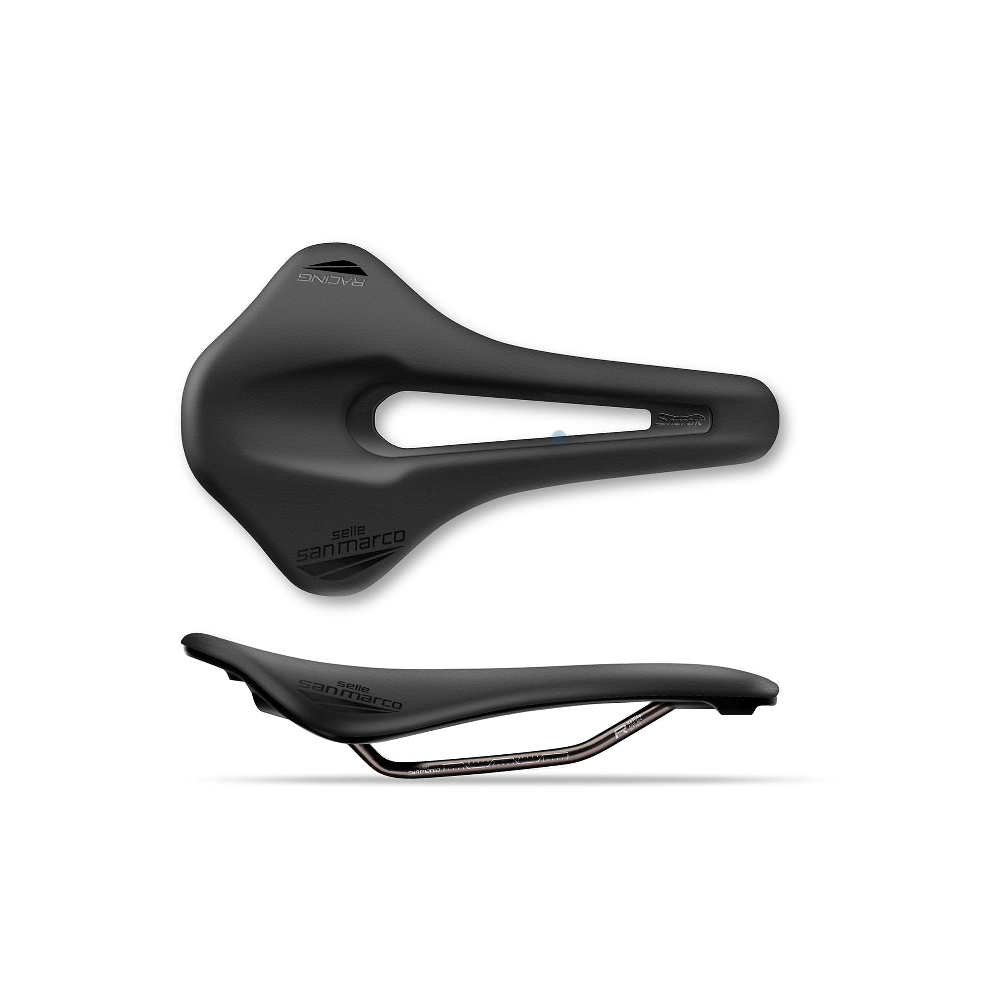 Selle San Marco Shortfit 2.0 Racing Saddle: Black/Black L3