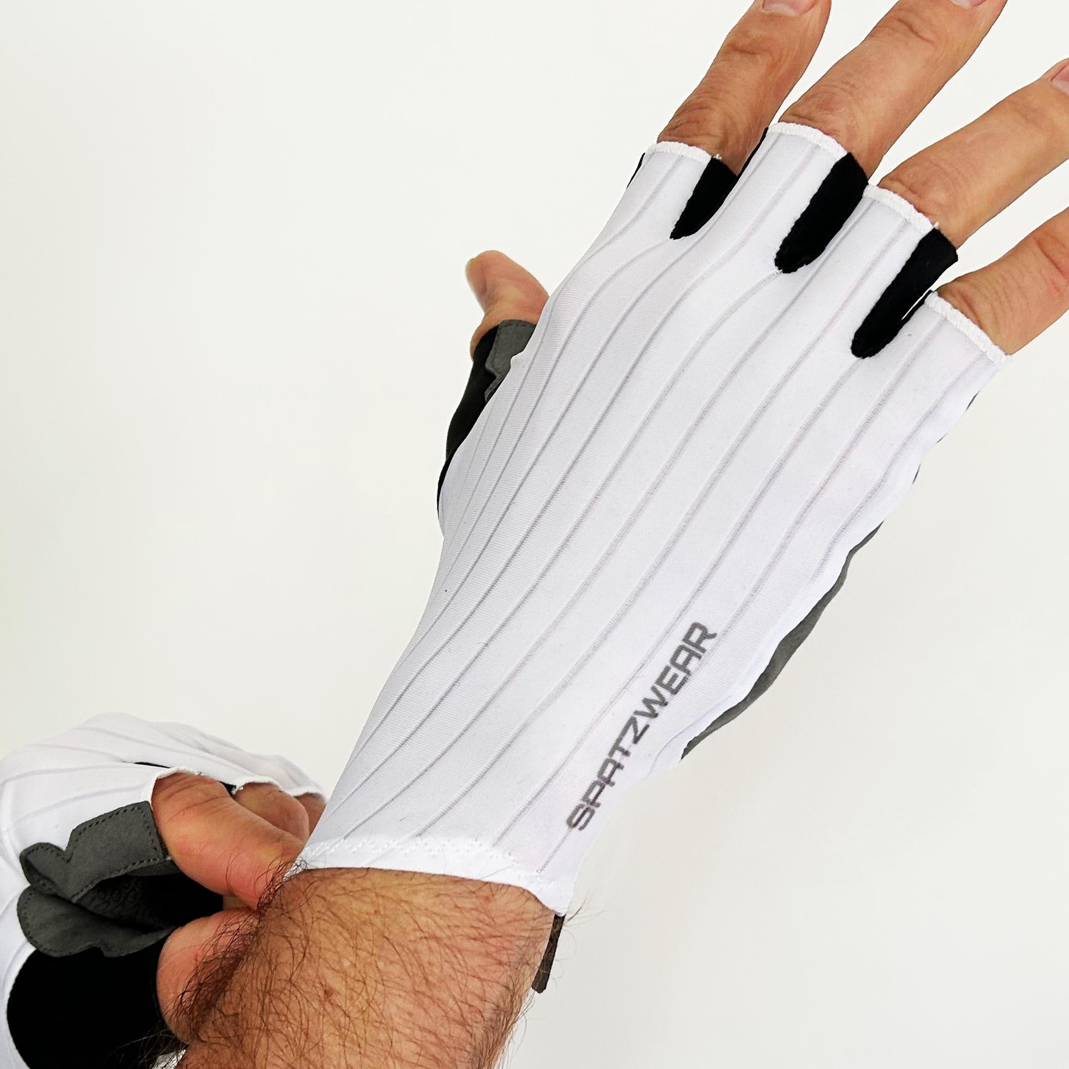 Spatzwear Aero Race Short Finger Glovz: WHITE L