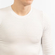 Spatzwear Race Layer LS Baselayer: WHITE L/XL