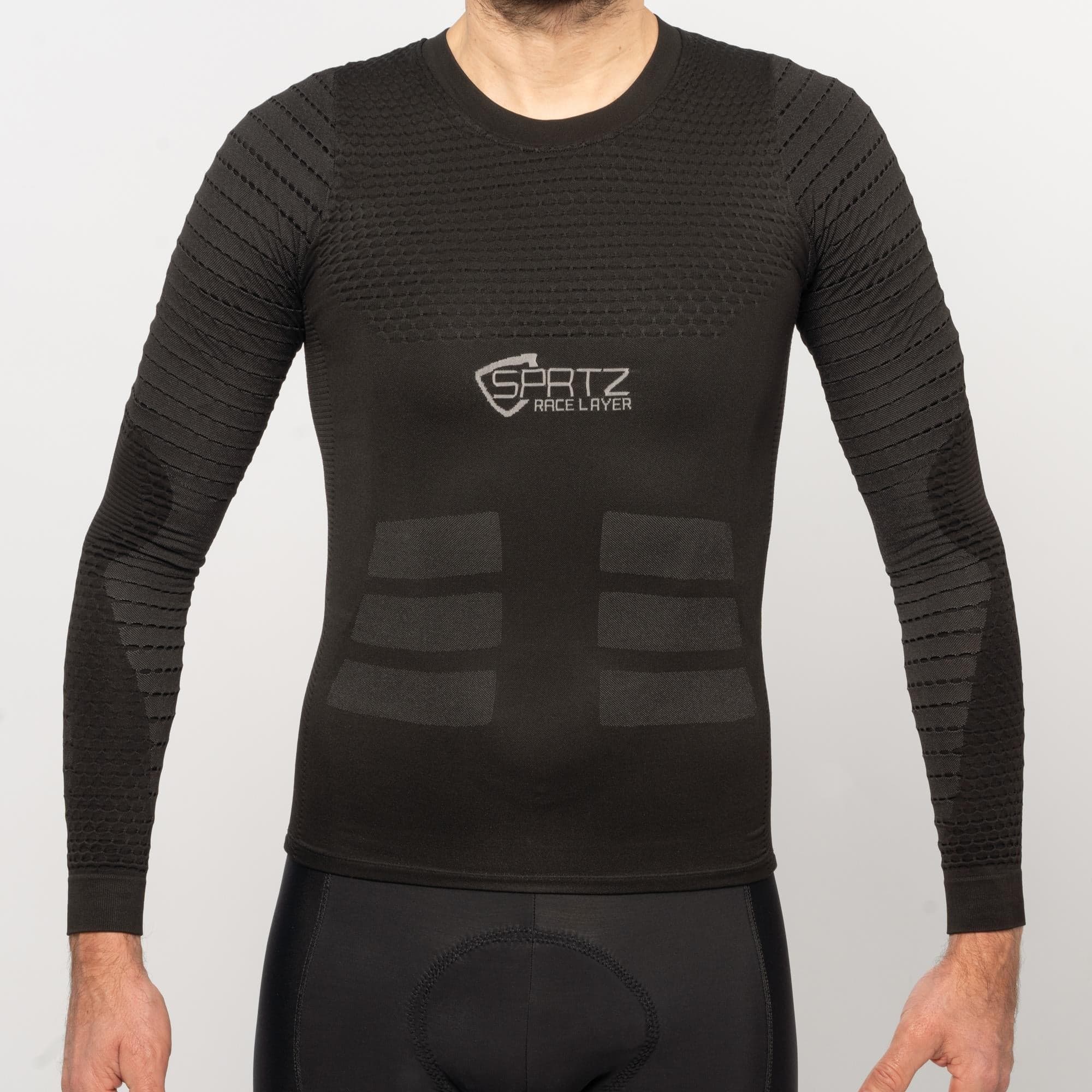 Spatzwear Race Layer LS Baselayer: BLACK S