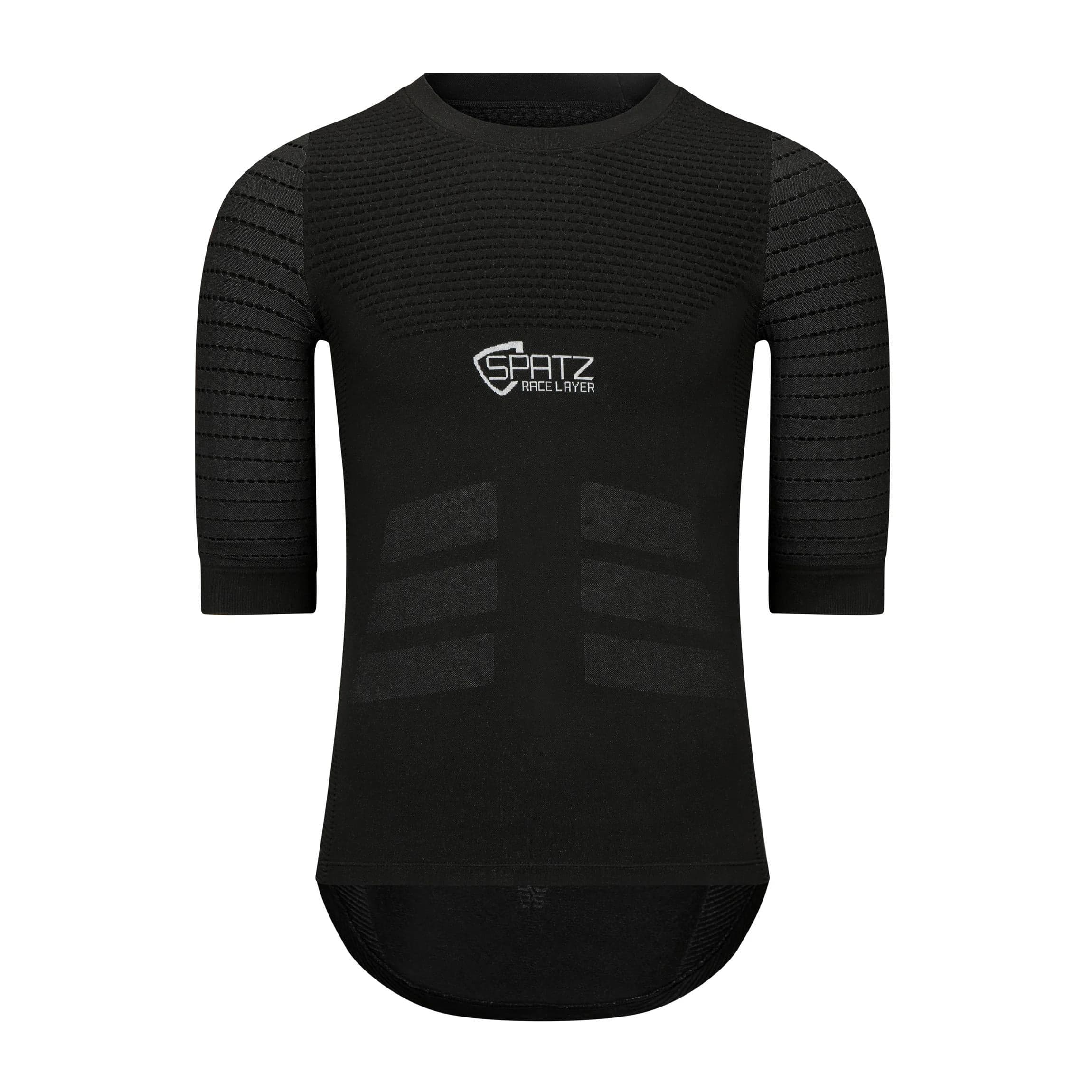 Spatzwear Race Layer SS Baselayer: BLACK L/XL