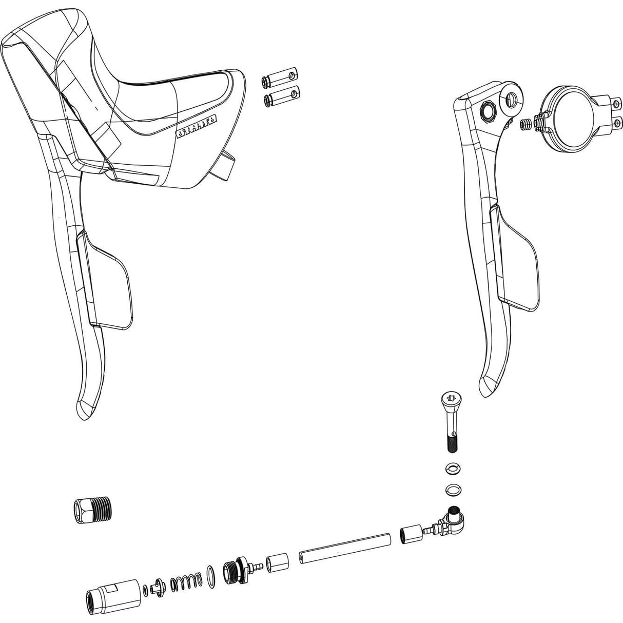 Sram Spare - Ed Brake Lever Assembly (Paddle And Elec Pod) Rival Etap Axs Disc Left: