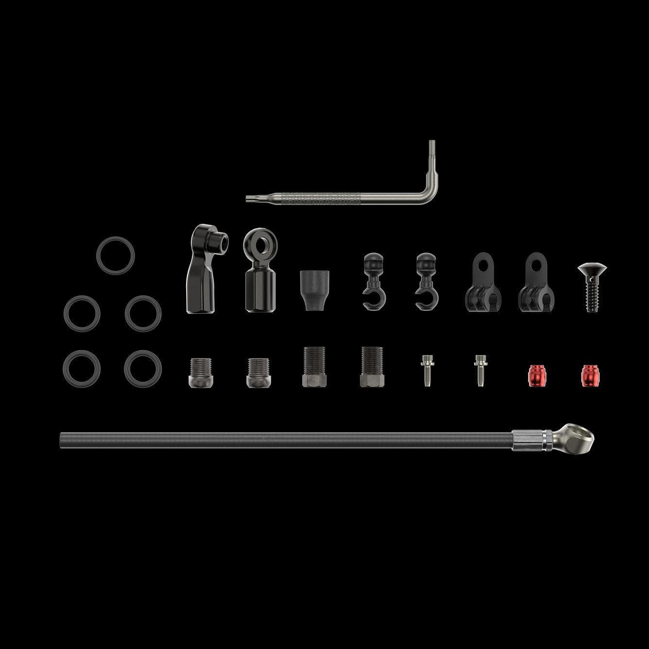 Sram Spare - Disc Brake Hydraulic Hose Kit - Beveled Banjo -2000Mmblk (Inc. Banjo, Fittings) - Flat Mount,Red22,Force22,Rival22,Force 1,Force Cx1,Apex1 Hrd,S700: Black 2000Mm