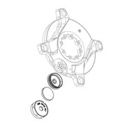 SRAM Power Meter Spider Cover Force E1 AXS: BLACK