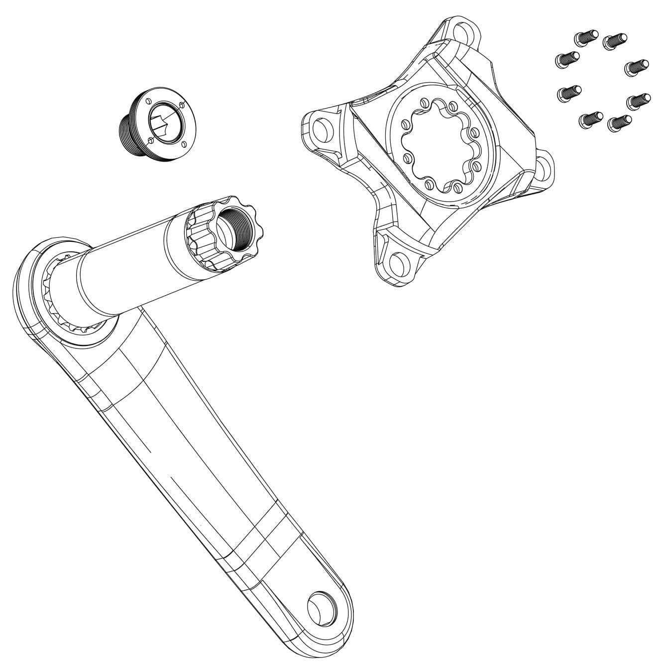 Sram Crank Arm Abrasion Guard Decals For Crank Arms Qty2: Black 170/175Mm