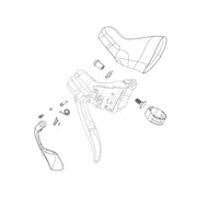 Sram Shifter Brake Hydraulic Piston Assembly Kit Hrd/Hrr Left Including Pistonstop Plate With Screw And Bleed Screw 1 Lever: