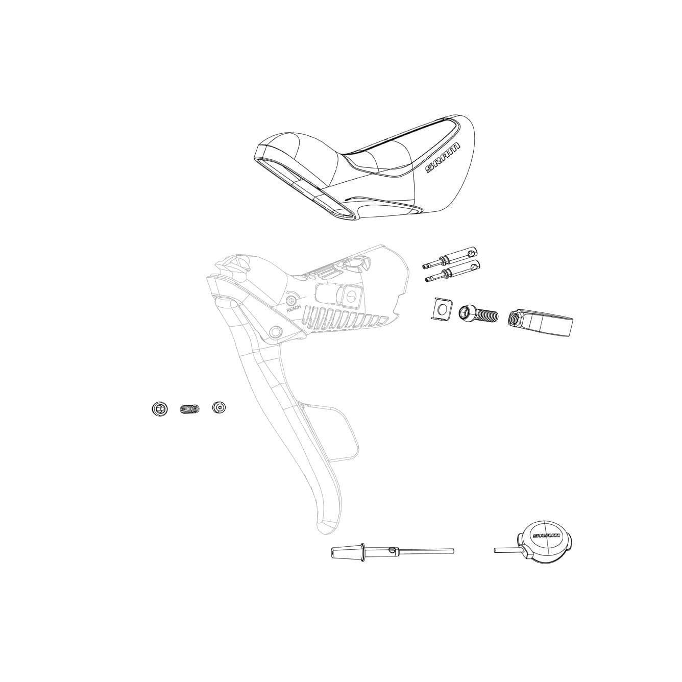 Sram Spare - Shifter Clamp Kit Eb Red Force Etap Axs Pair: