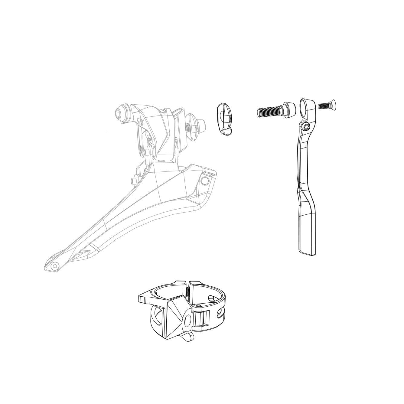 Sram Spare - Front Derailleur Spare Parts Kit Red Etap Axs: