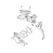 Sram Spare - Disc Brake Lever Assembly - Aluminum Lever (Assembled, No Hose, Includes Barb & Olive) - G2 Rs (A2): Diffusion Black Anodized