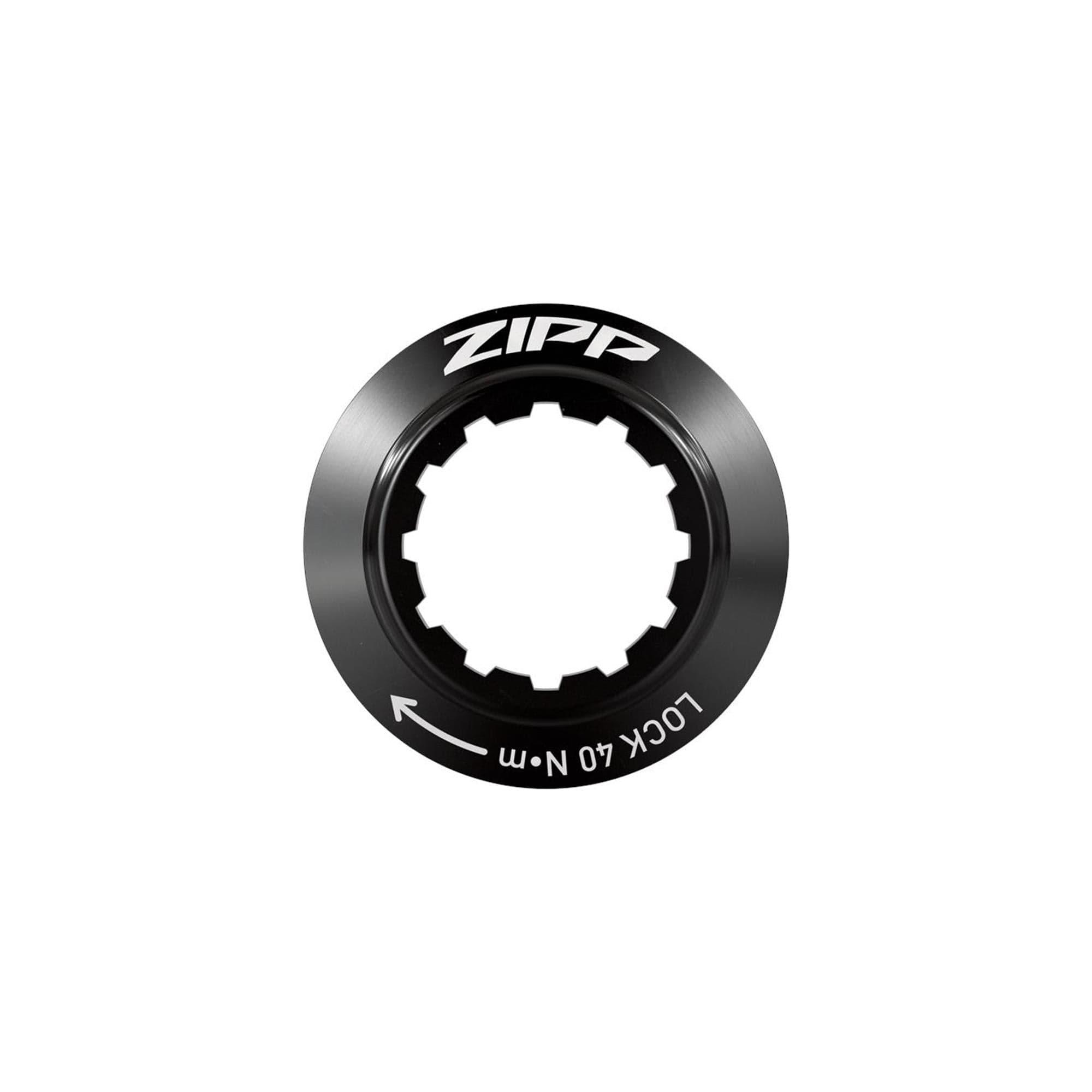 Zipp Lockring Centerlock Rotor - 12 Notch Internal Spline: BLACK ZIPP LOGO 23MM