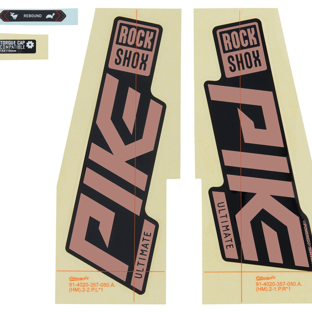 Rockshox Fork Decal Kit - Pike Ultimate 27/29 (2021) - High Gloss Black