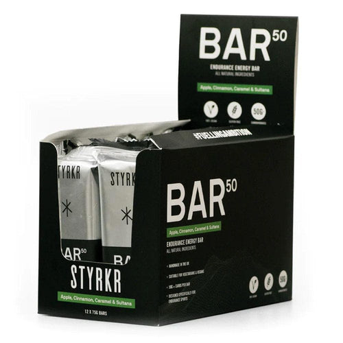 STYRKR BAR50 Apple, Cinnamon & Caramel Energy Bar x12