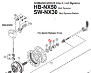 Shimano Spares HB-NX50 left hand dust cap