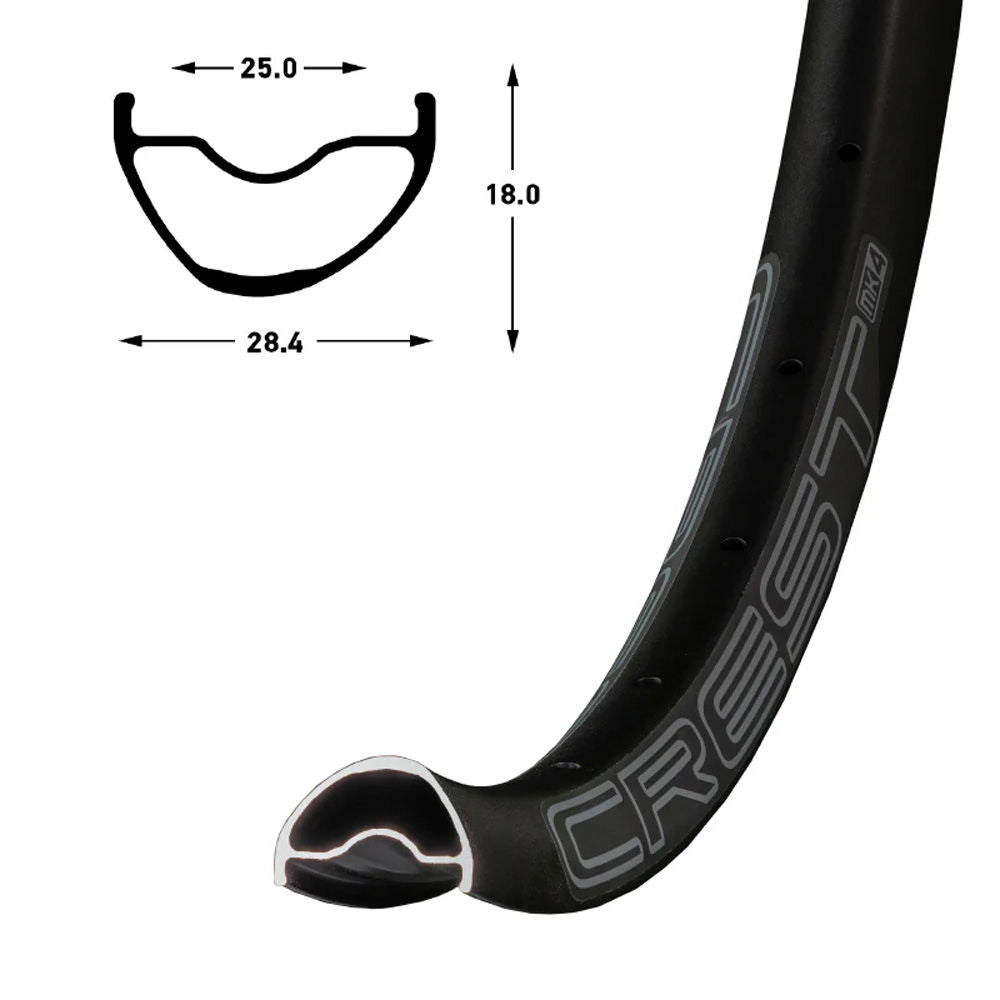 Stans NoTubes - RIM CREST MK4 27.5 28H BLACK GR