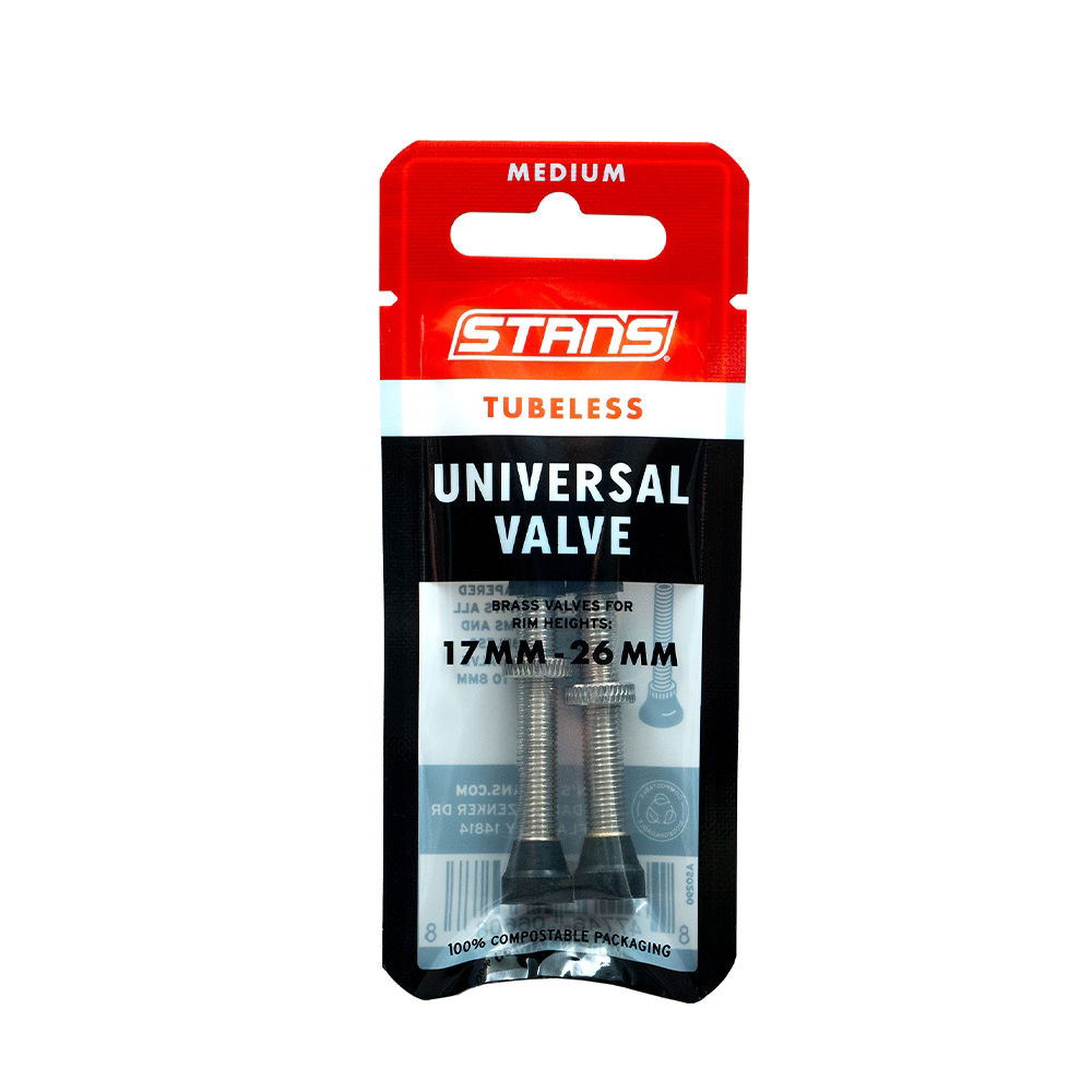 Stans - Tubeless Universal Valves Pair - Medium - Brass