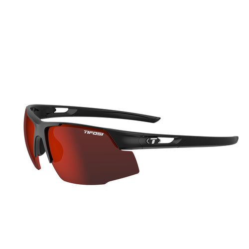 Tifosi Centus Single Lens Sunglasses 2022: Gloss Black Smoke Red