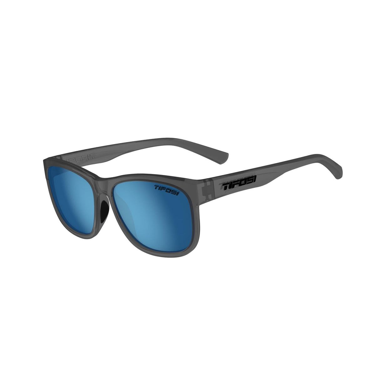 Tifosi Swank Xl Single Polarised Lens Sunglasses 2023: Satin Vapor/Blue Polarized