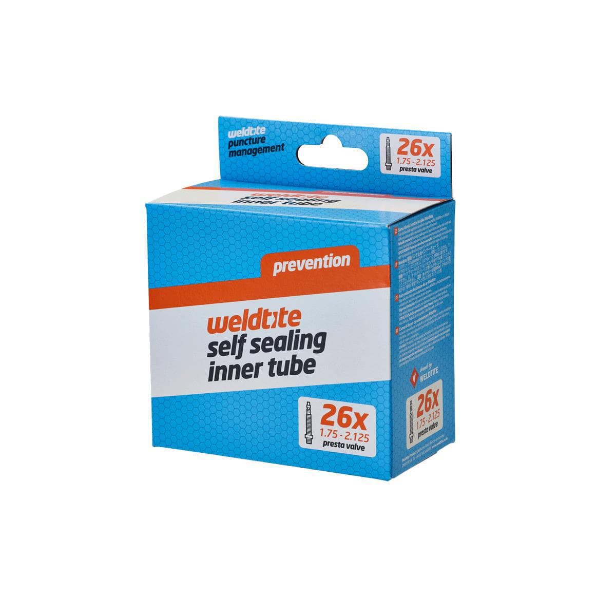 Weldtite 26" X 1.5 - 2.1" Self Sealing Innertube (Presta):  26X1.50-2.10"
