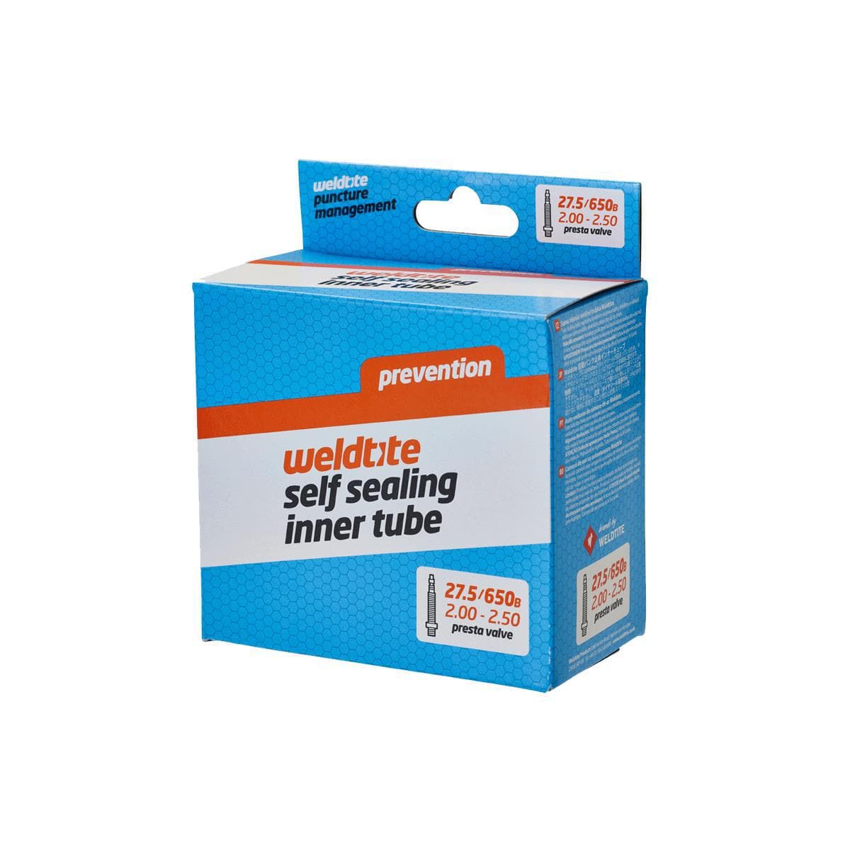 Weldtite 27.5" / 650B X 2.00 - 2.50 Self Sealing Innertube (Presta):  27.5X2.00-2.25"