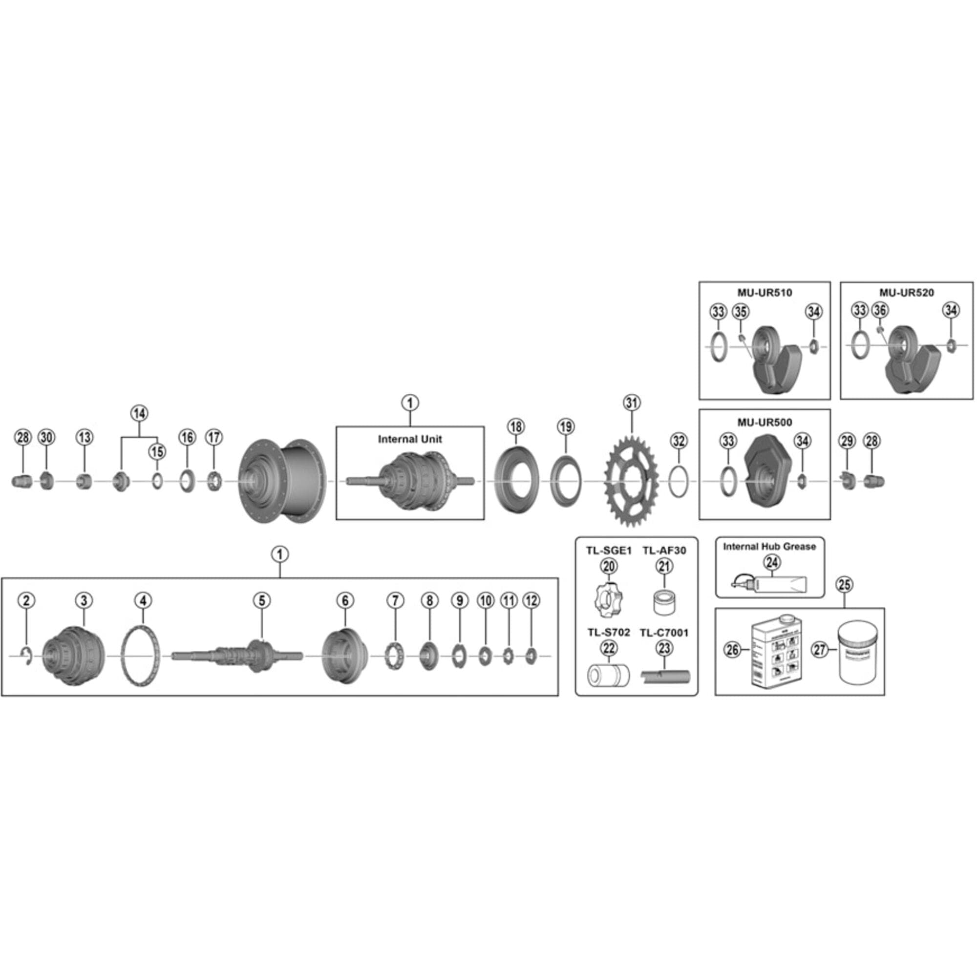 Shimano Workshop TL-AF30 left hand inner dust cap installation tool