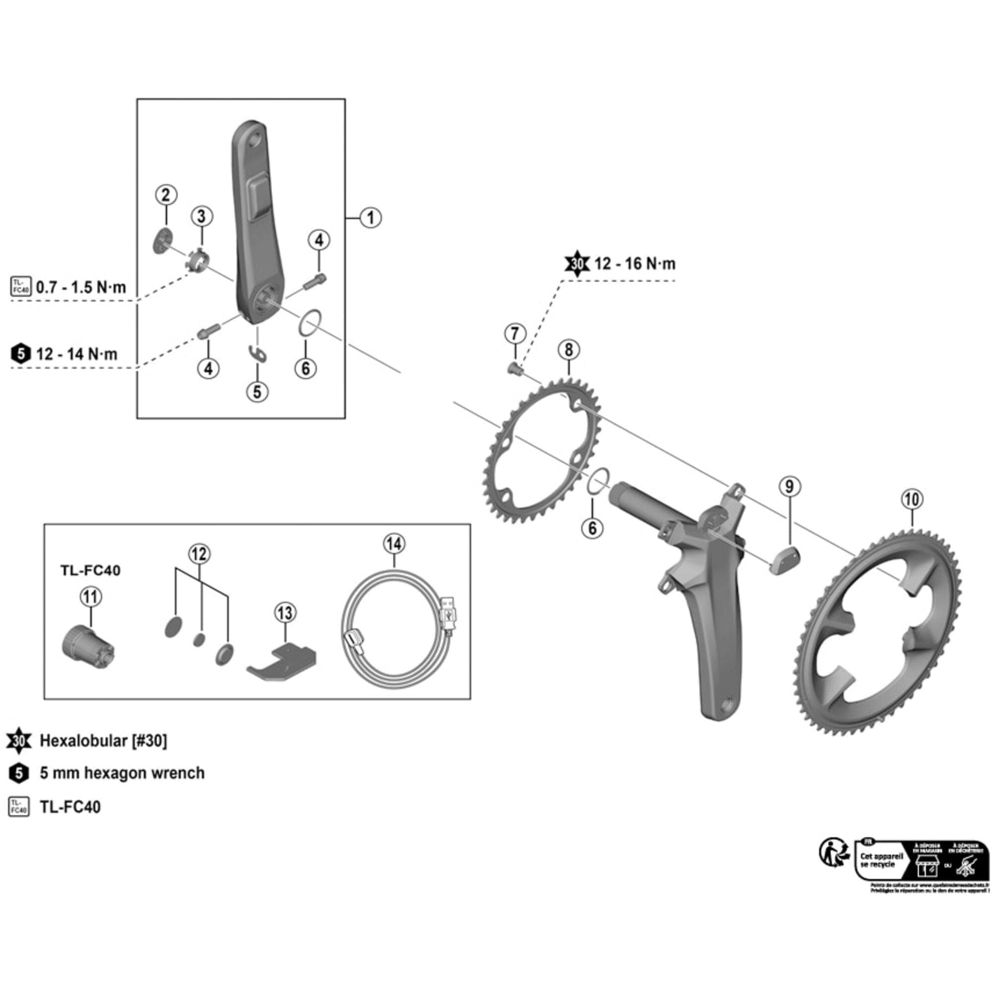 Shimano Workshop TL-FC40 tool for FC-R9100-P