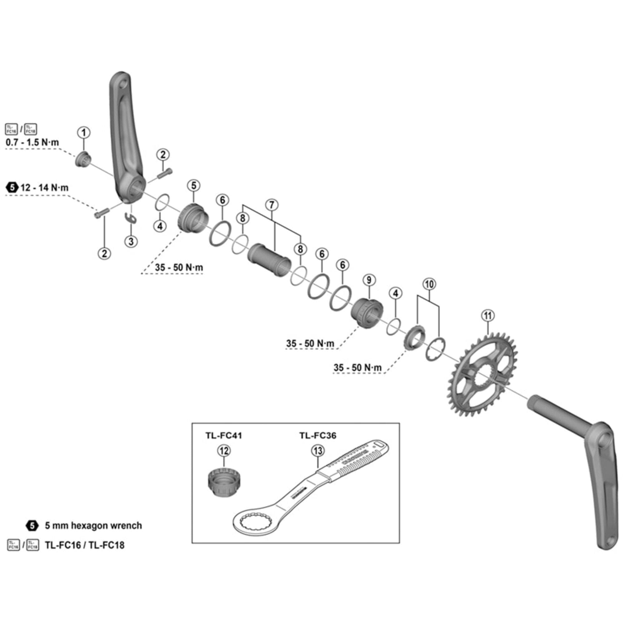 Shimano Workshop TL-FC41 adapter installation tool