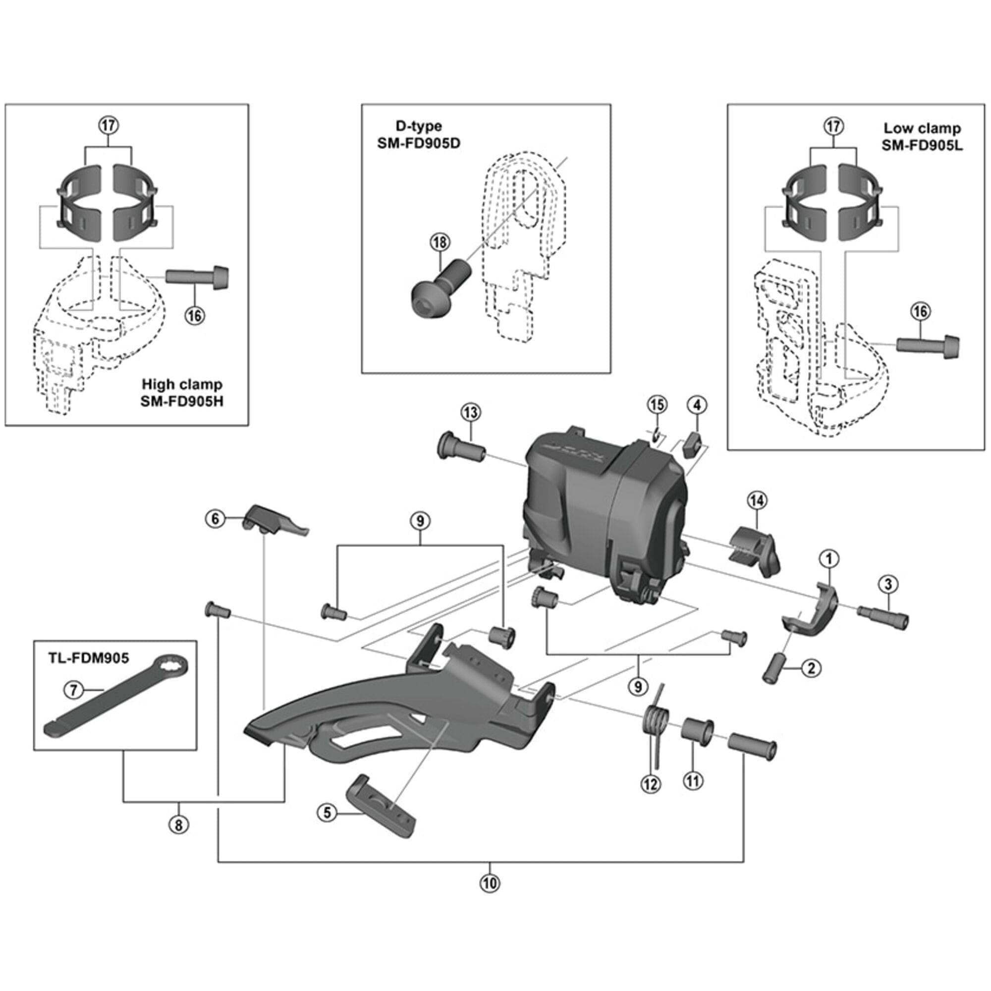 Shimano Workshop TL-FDM905 chain guide assembly tool