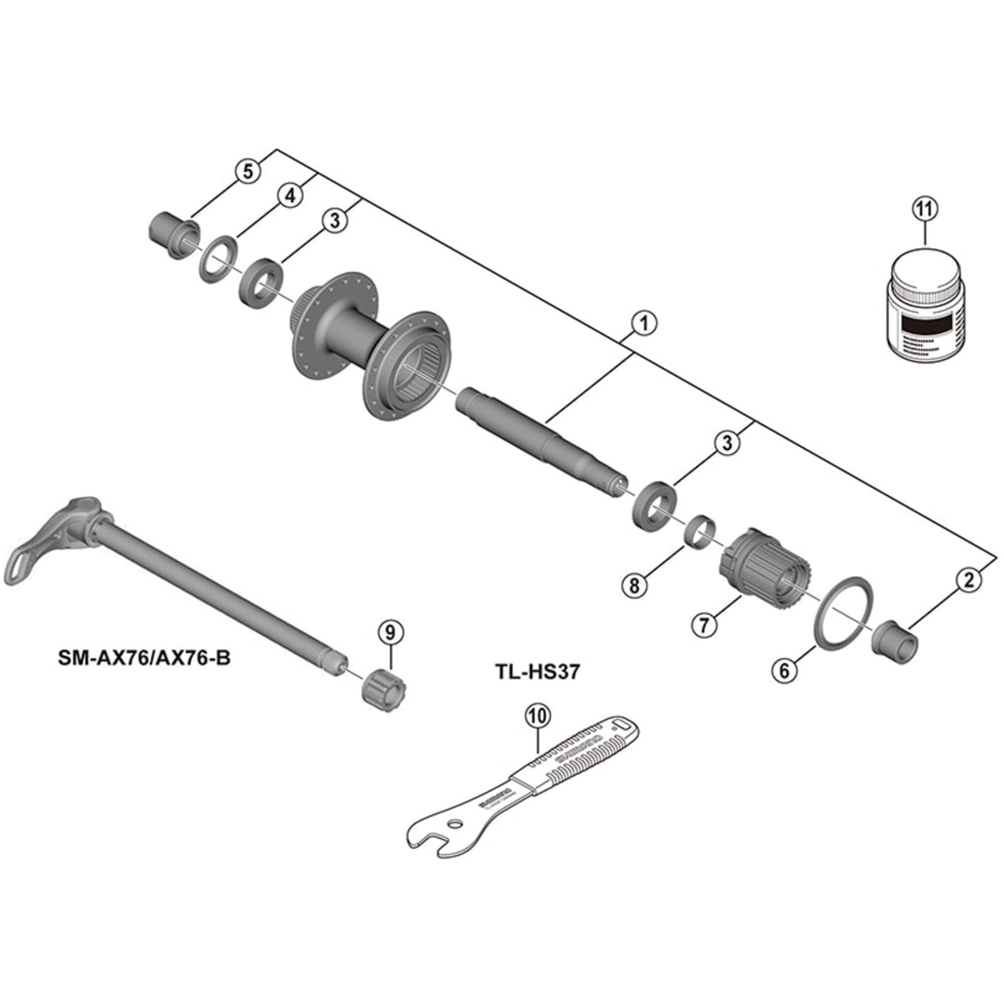 Shimano Workshop TL-HS37 cone spanner; 17 mm
