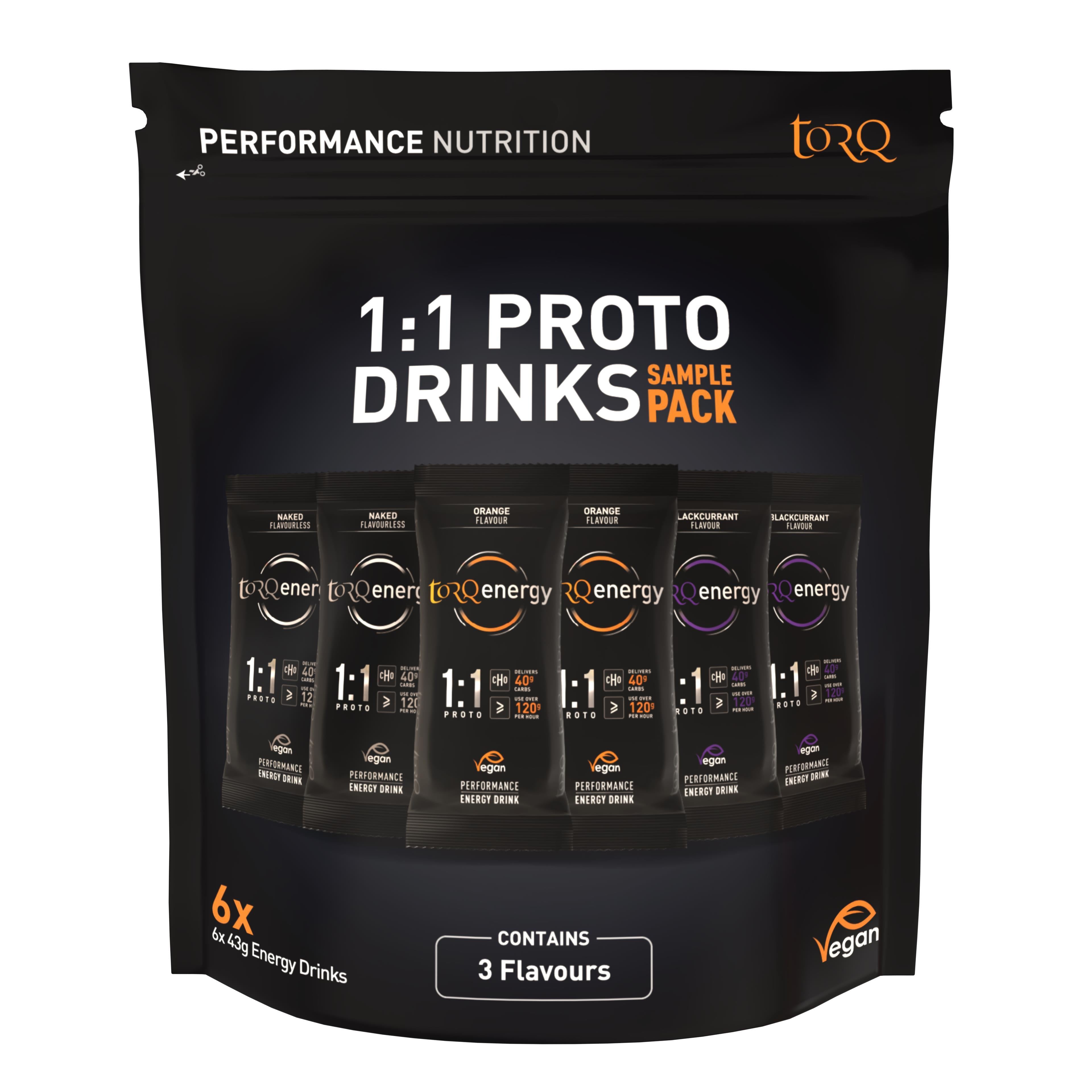TORQ Proto 1:1 Sample Energy Sachet 6 Pack: BLACK