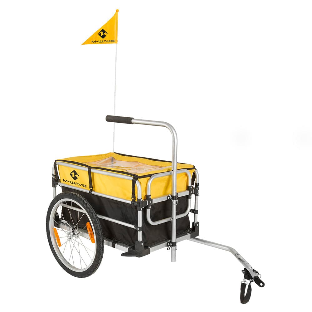 M-Wave Stalwart Carry Fold 1 Cargo Trailer Yellow Cargo