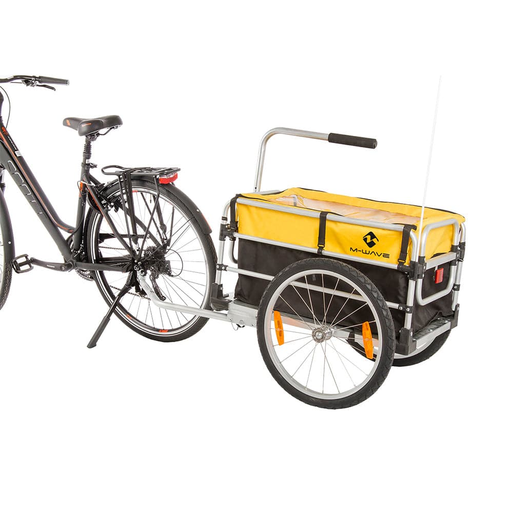 M-Wave Stalwart Carry Fold 1 Cargo Trailer Yellow Cargo