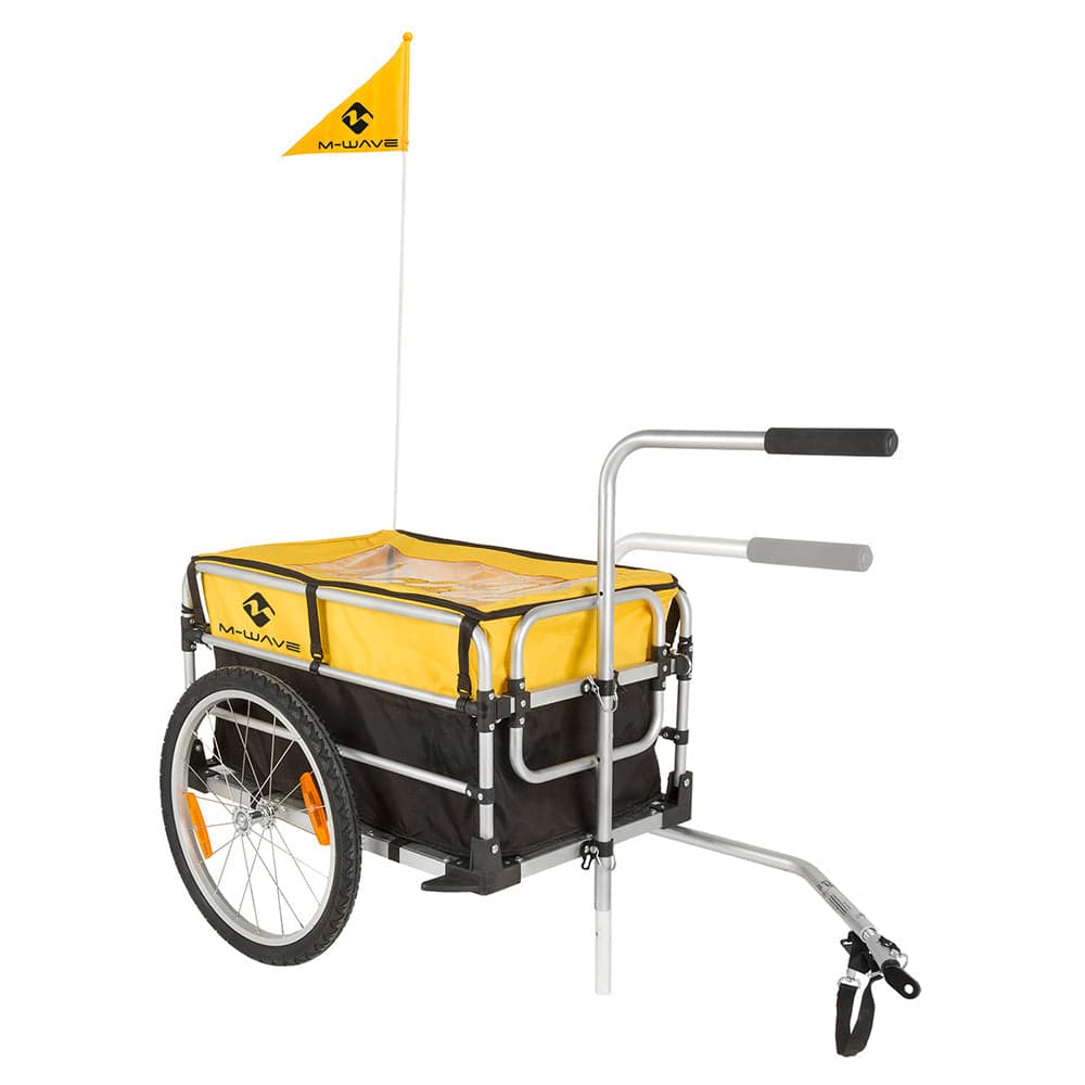 M-Wave Stalwart Carry Fold 1 Cargo Trailer Yellow Cargo