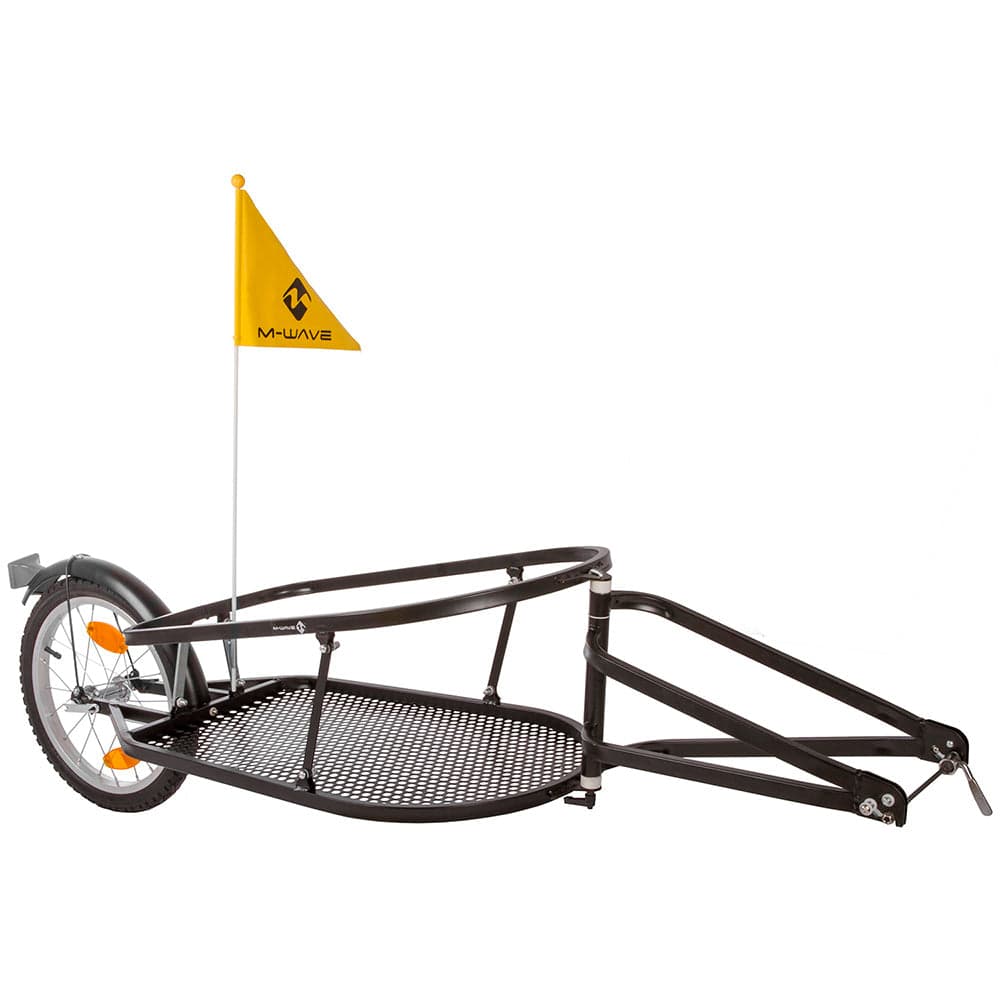 M-Wave Single Track Luggage Trailer Stalwart Single  Black Cargo