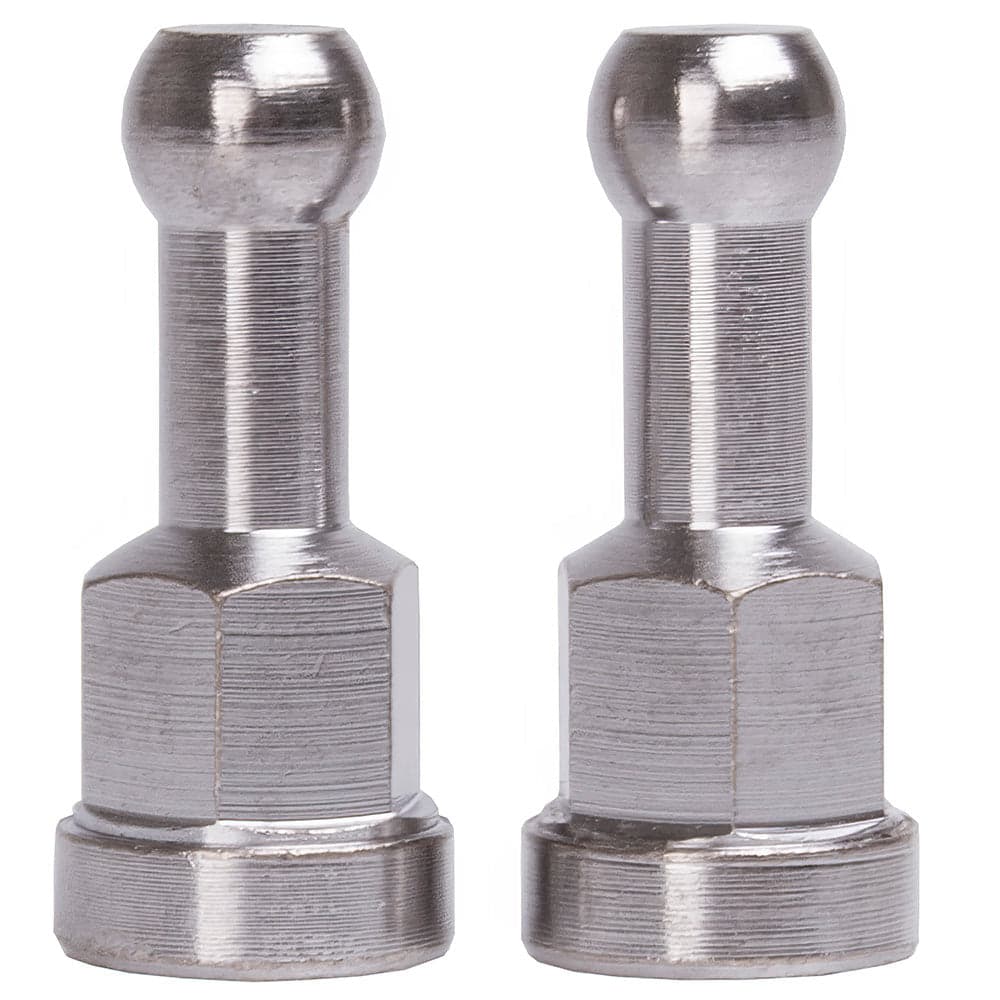 M-Wave Single Wheel Trailer Nutted Hitch Knuckles Silver 3/8" x 26Tpi