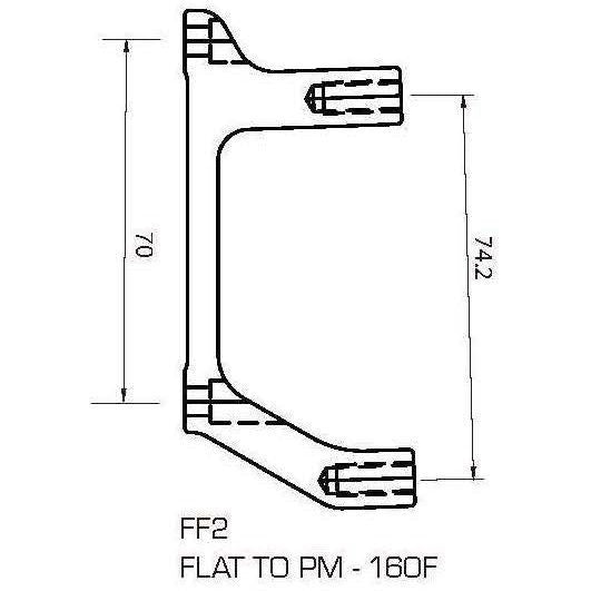 TRP - Adapter FF2 - Flat Mount - 160mm Front