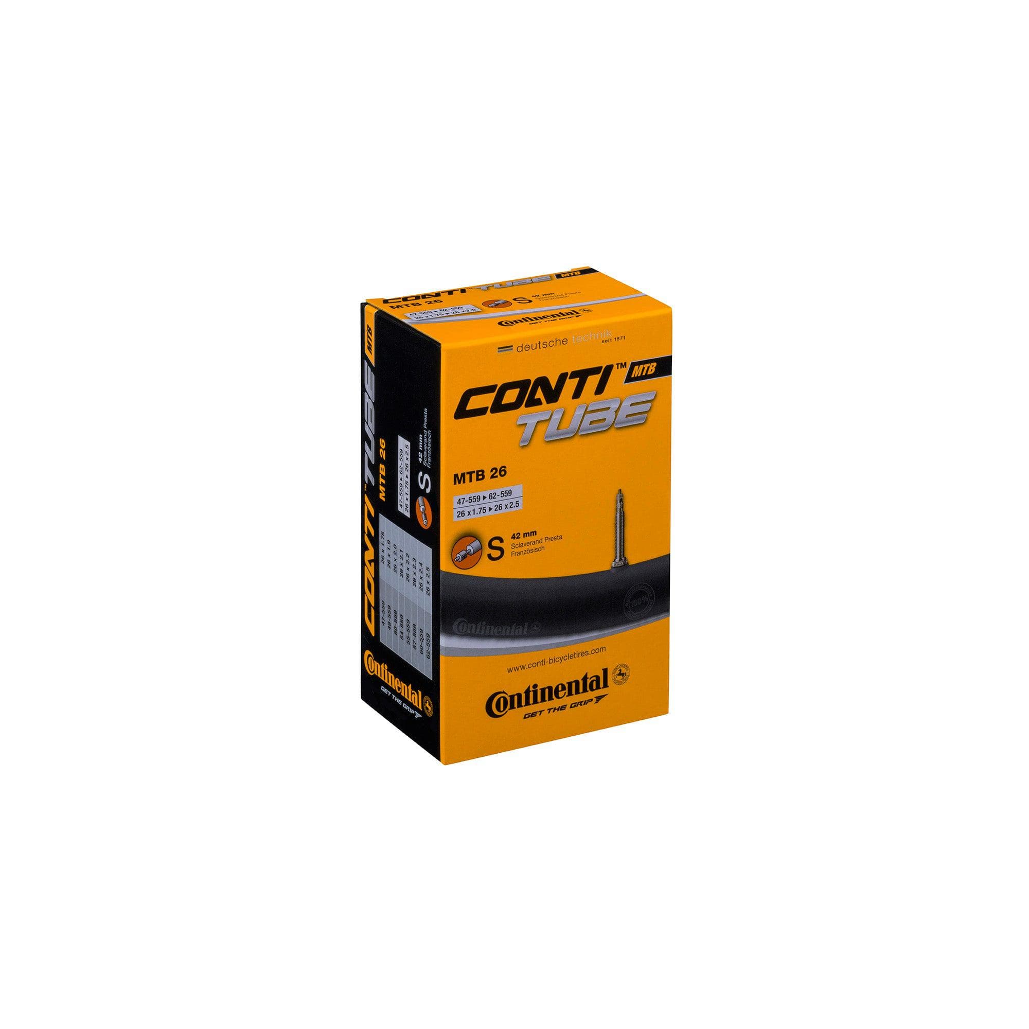 Continental Mtb Tube - Presta 42Mm Valve: Black 27.5X2.60-2.80"