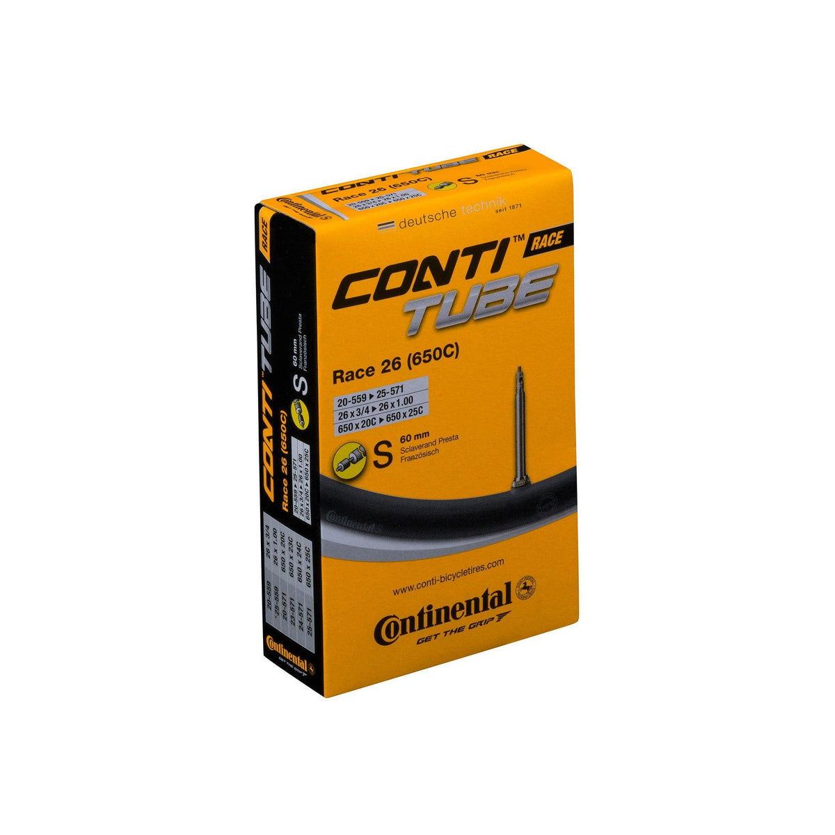 Continental Race Tube - Valve: BLACK 26X1.00" - 650X20-25