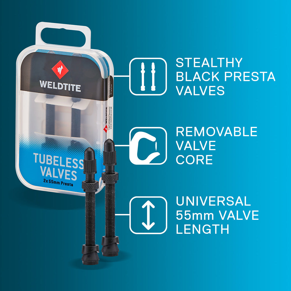Weldtite Tubeless Valve Kit  55mm
