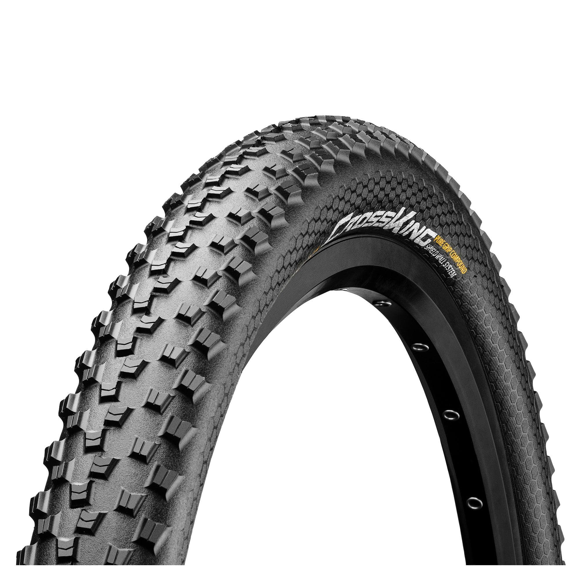 Continental Cross King Shieldwall Tyre - Foldable Puregrip Compound: Black/Black 27.5X2.80"