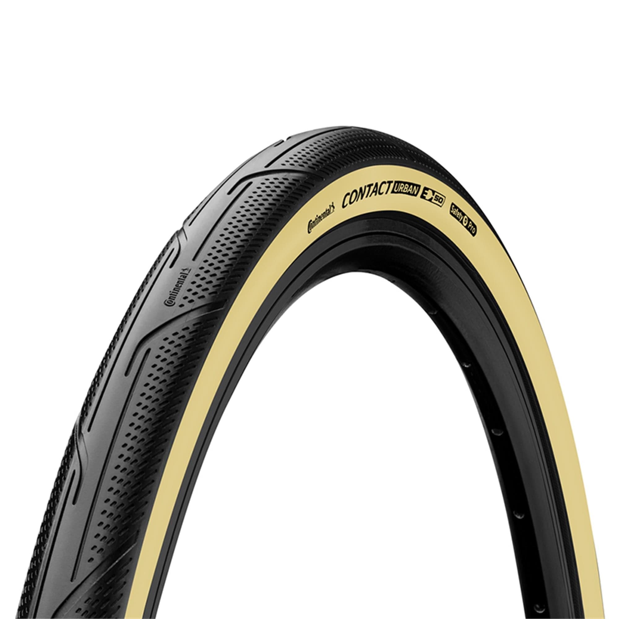 Continental Contact Urban Foldable Tyre 2022: Black/Cream 16X1.35"