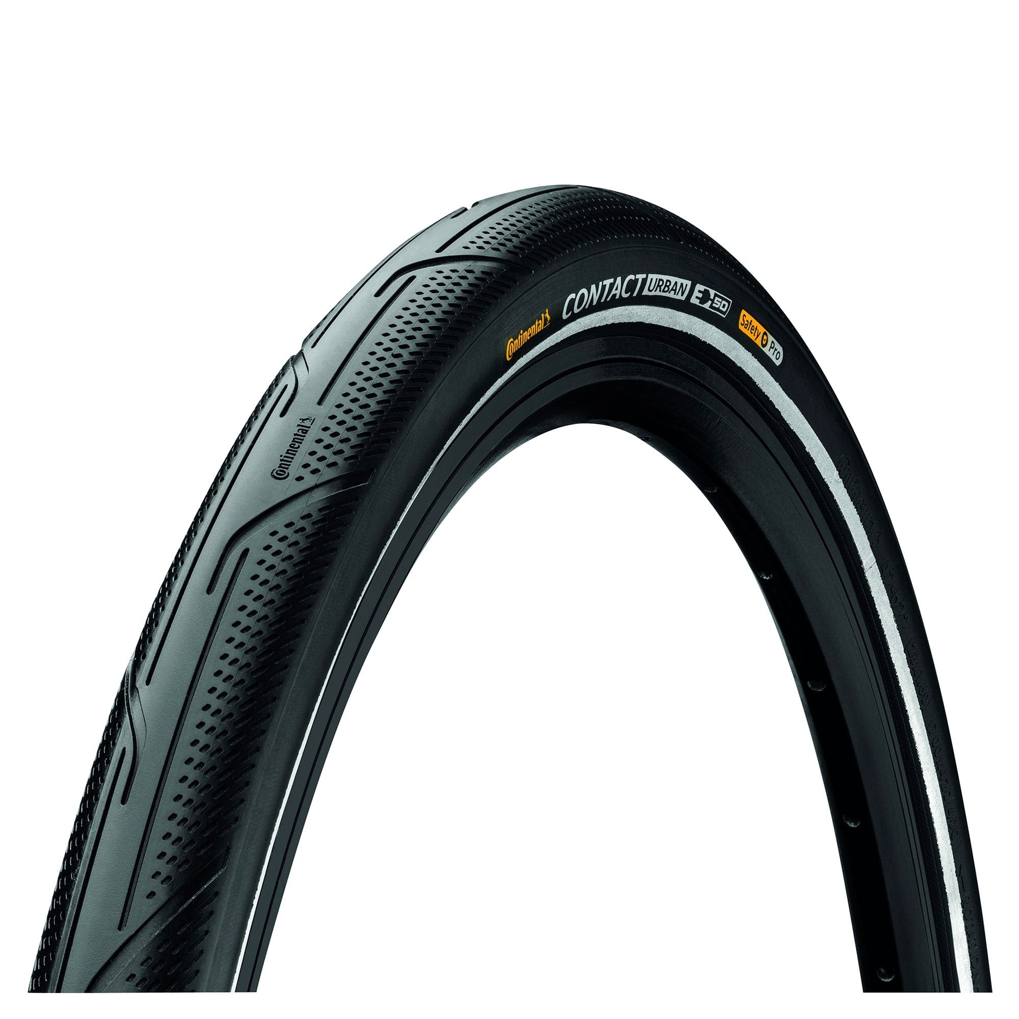 Continental CONTACT Urban Reflex Tyre - Wire Bead PureGrip Compound: BLACK/BLACK REFLEX 700X42C (40C)