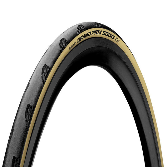 Continental Grand Prix 5000 Tyre - Foldable Blackchili Compound 2021: Black/Cream 700X28C