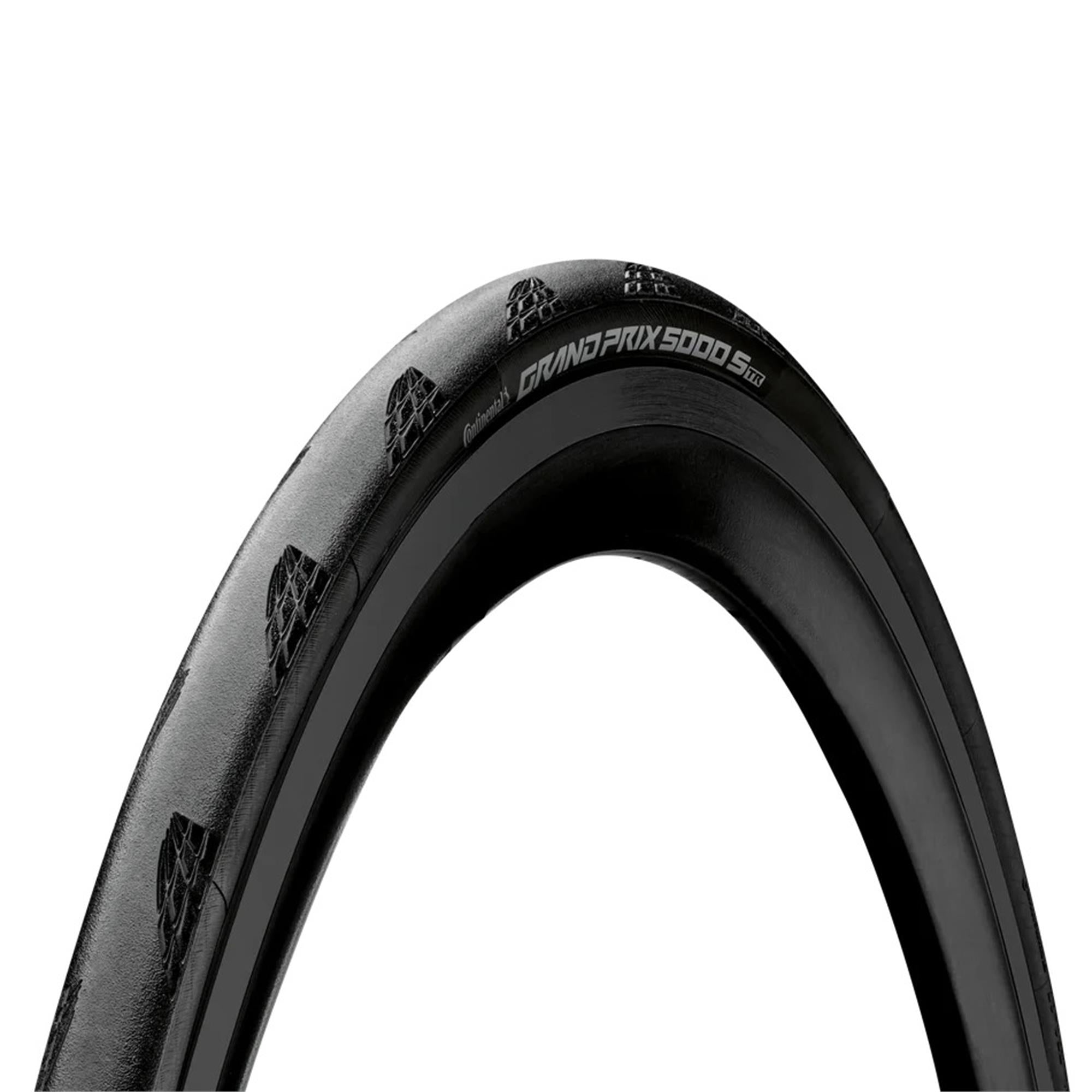 Continental Grand Prix 5000S TR Foldable Tyre: BLACK/BLACK 700X35C
